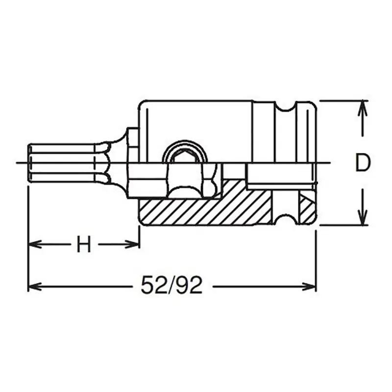 3/8 Sq. Dr. Bit Socket 4mm Hex Length 52mm - Image 2