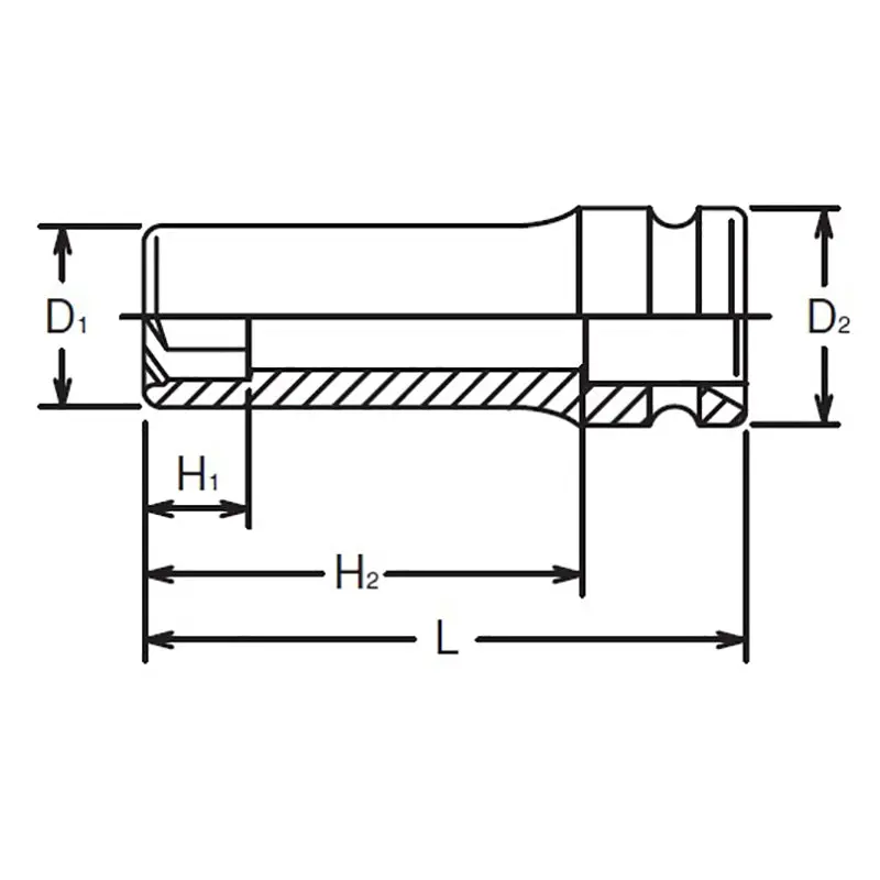 1/2 Sq. Dr. Socket 22mm Pathfinder Length 85mm - Image 2