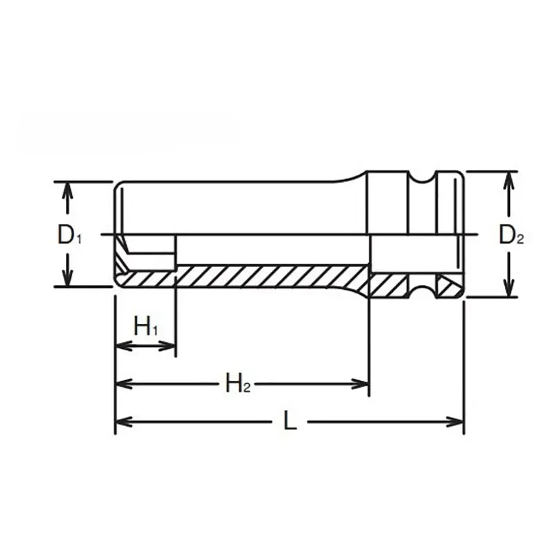1/4 Sq. Dr. Socket  12mm Pathfinder Length 48mm - Image 2