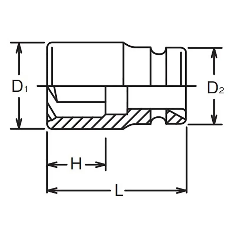 1/4 Sq. Dr. Socket  13mm Pathfinder Length 23mm - Image 2