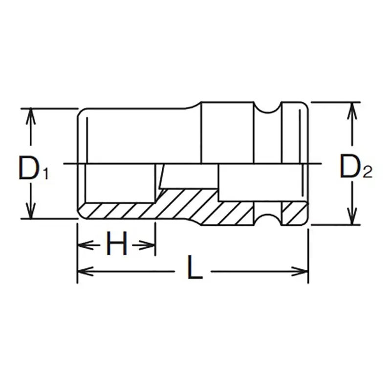 1 Sq. Dr. Rear Wheel Nut Socket  20mm Square Length 72mm - Image 2