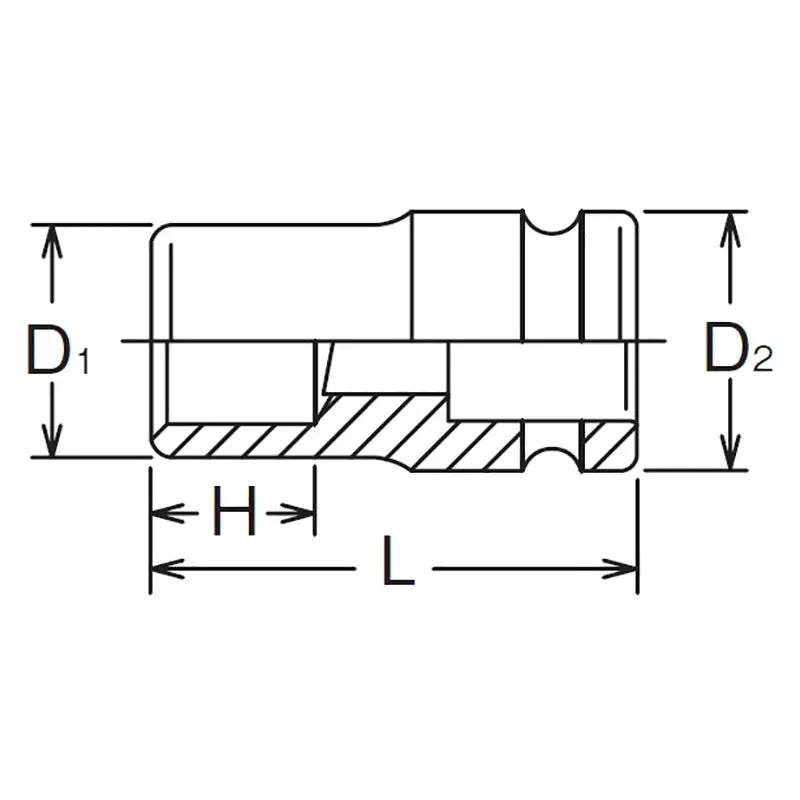 3/4 Sq. Dr. Rear Wheel Nut Socket 19mm Square Length 67mm - Image 2