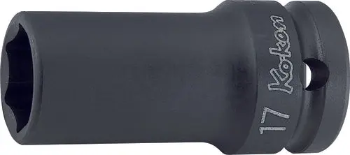 1/2 Sq. Dr. Socket 17mm 6 point Length 60mm Thin walled