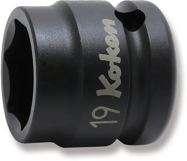1/2 Sq. Dr. Thin Wall 6-Point Impact Metric Socket 19mm