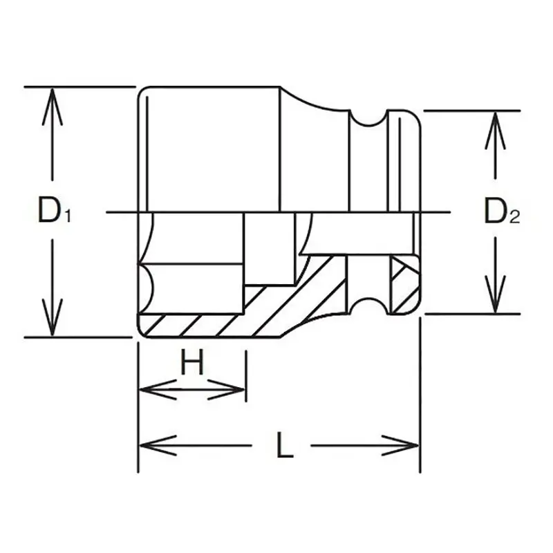 1.1/2 Sq. Dr. Impact SAE 6-Point Socket in 4 1/4" - Image 2