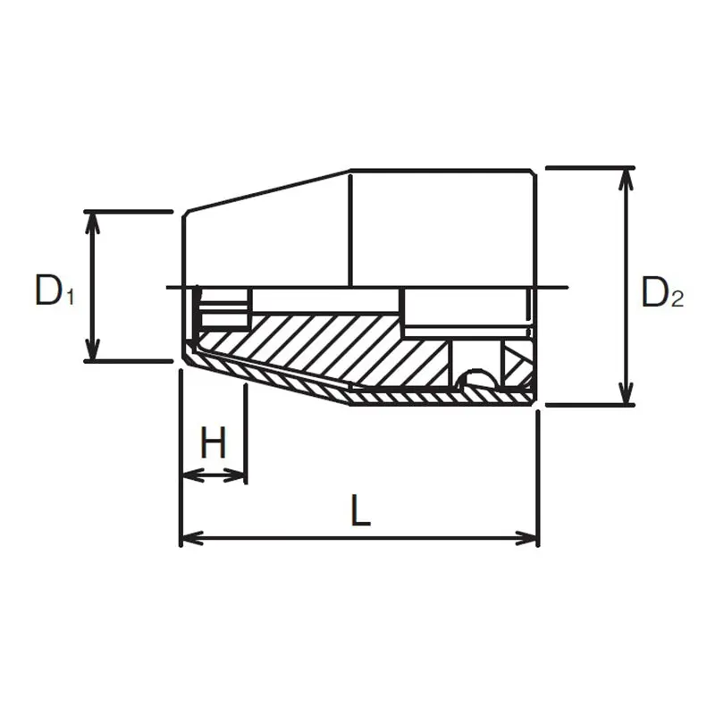 1/2 Sq. Dr. Socket with Plastic Protector 17mm 6 point Length 39.3mm Turnable POM cover - Image 2