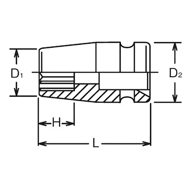 1/2 Sq. Dr. Socket 1.5/16 12 point Length 46mm - Image 2