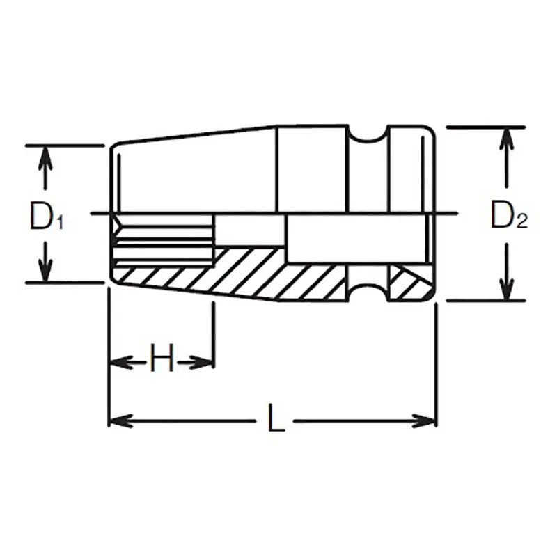 1/2 Sq. Dr. Socket 9/16 12 point Length 38mm - Image 2