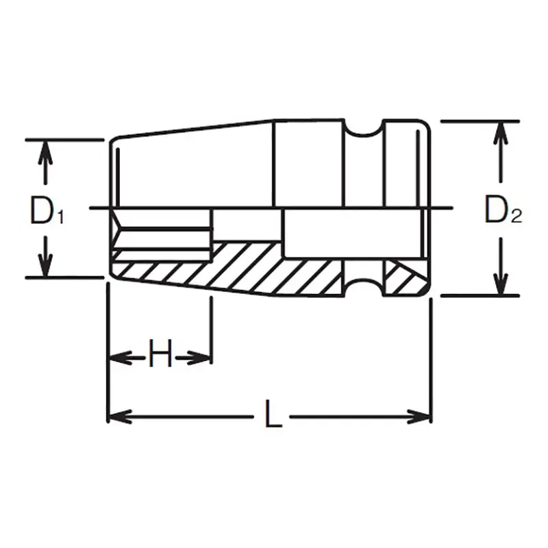 1/2 Sq. Dr. Socket  24mm Double Square Length 42mm - Image 2