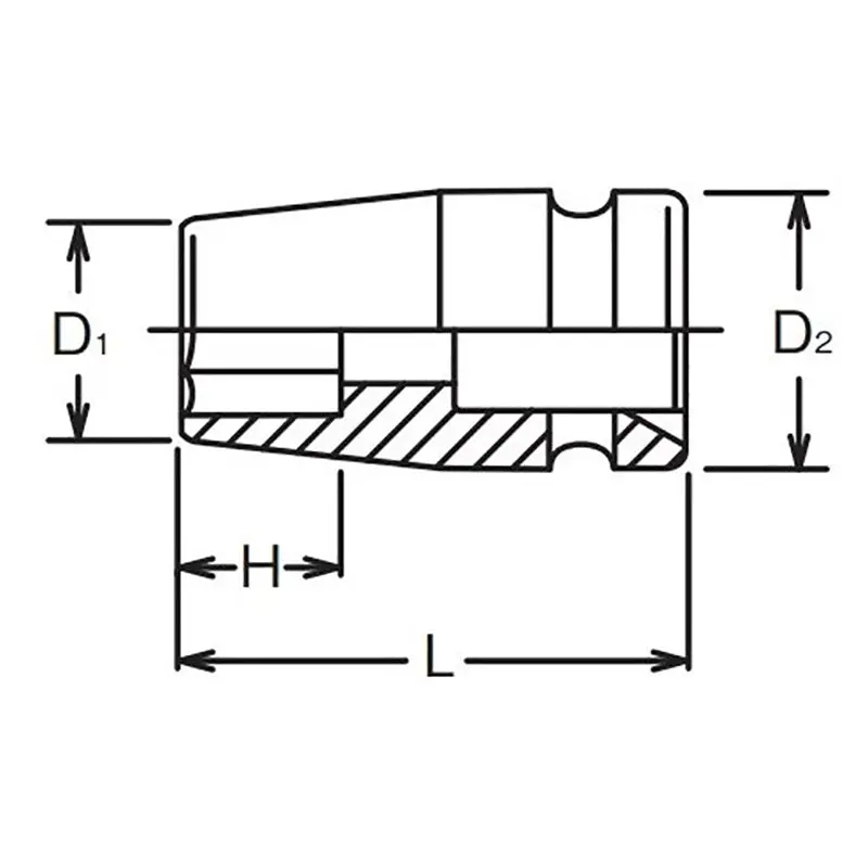 1/4 Sq. Dr. Socket 5mm 6 point Length 23mm - Image 2