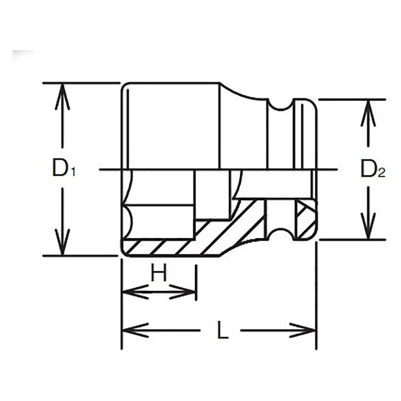 1 Sq. Dr. Socket 37mm 6 point Length 62mm - Image 2