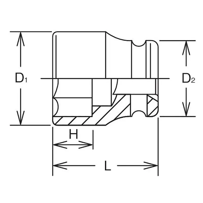 3.1/2 Sq. Dr. Socket 5.5/8 6 point Length 208mm - Image 2