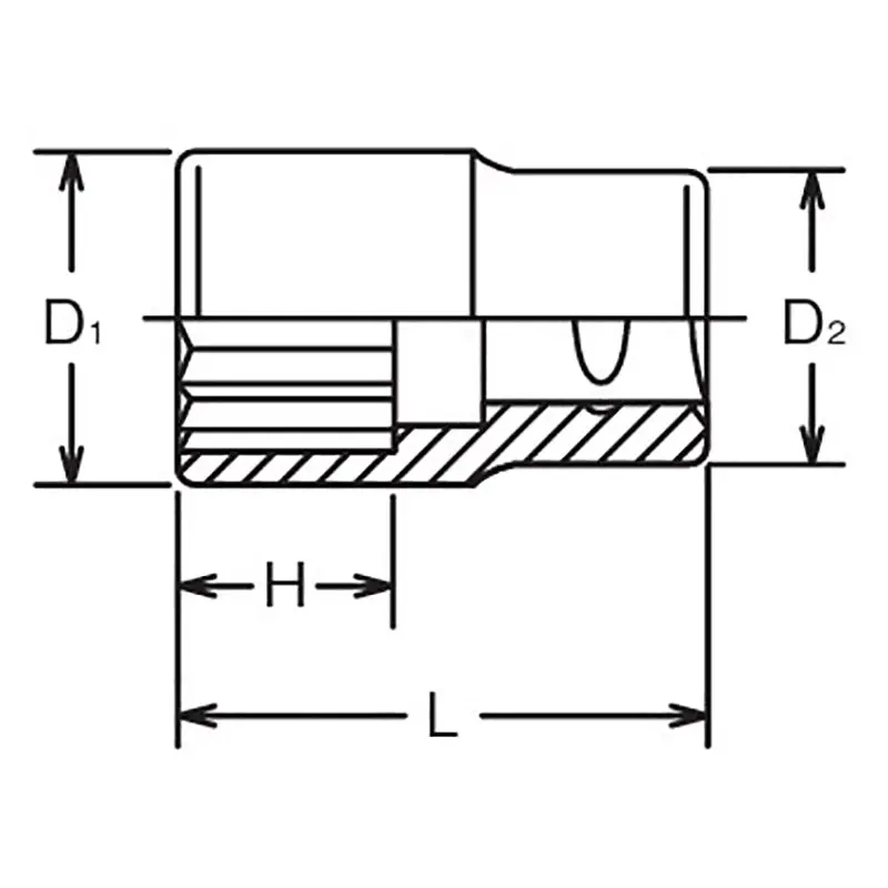 3/4 Sq. Dr. Socket  78mm 12 point Length 86mm - Image 2