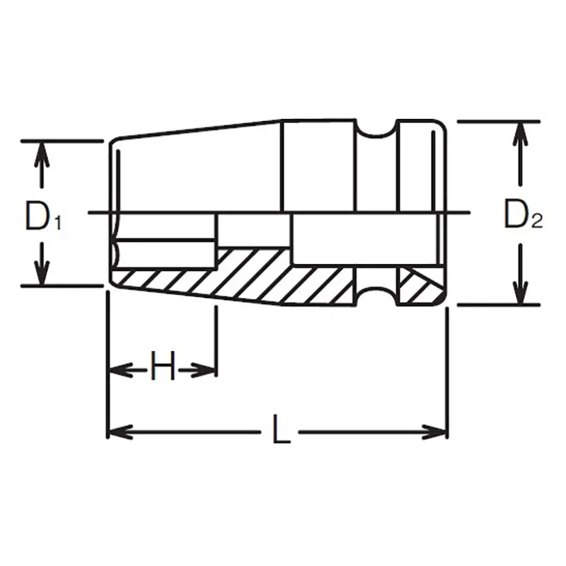 3/4 Sq. Dr. Socket 2.3/8 6 point Length 65mm - Image 2