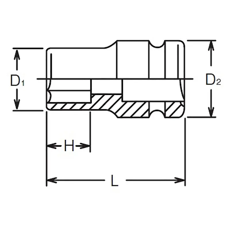 3/4 Sq. Dr. Socket  18mm 6 point Length 50mm Thin walled - Image 2