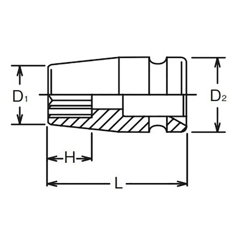 3/8 Sq. Dr. Socket 13mm 12 point Length 32mm - Image 2