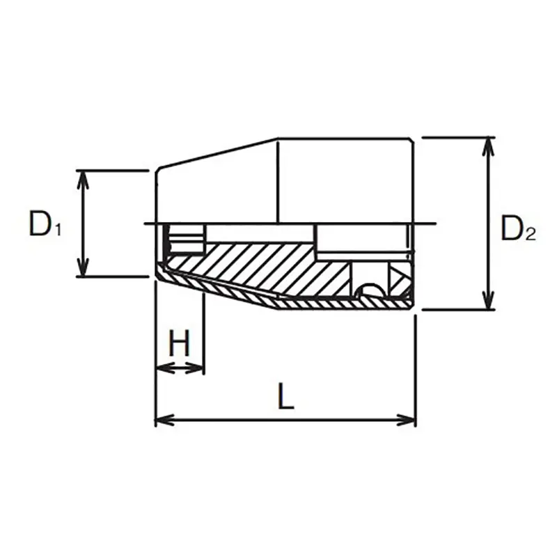3/8 Sq. Dr. Socket with Plastic Protector  14mm 6 point Length 33.3mm  Turnable POM cover - Image 2