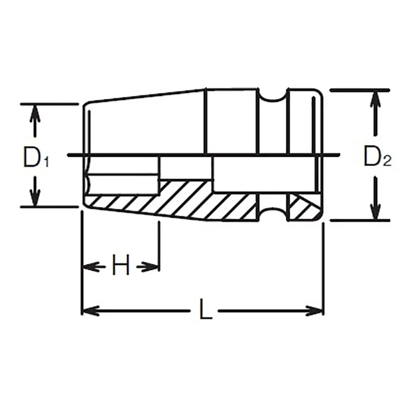 3/8 Sq. Dr. Socket 5/8 6 point Length 32mm - Image 2