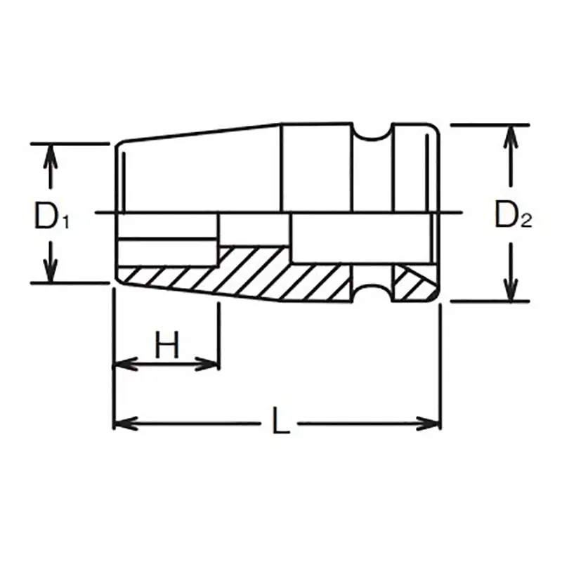 3/8 Sq. Dr. Socket 10mm 6 point Length 32mm Self-Tapping screw - Image 2