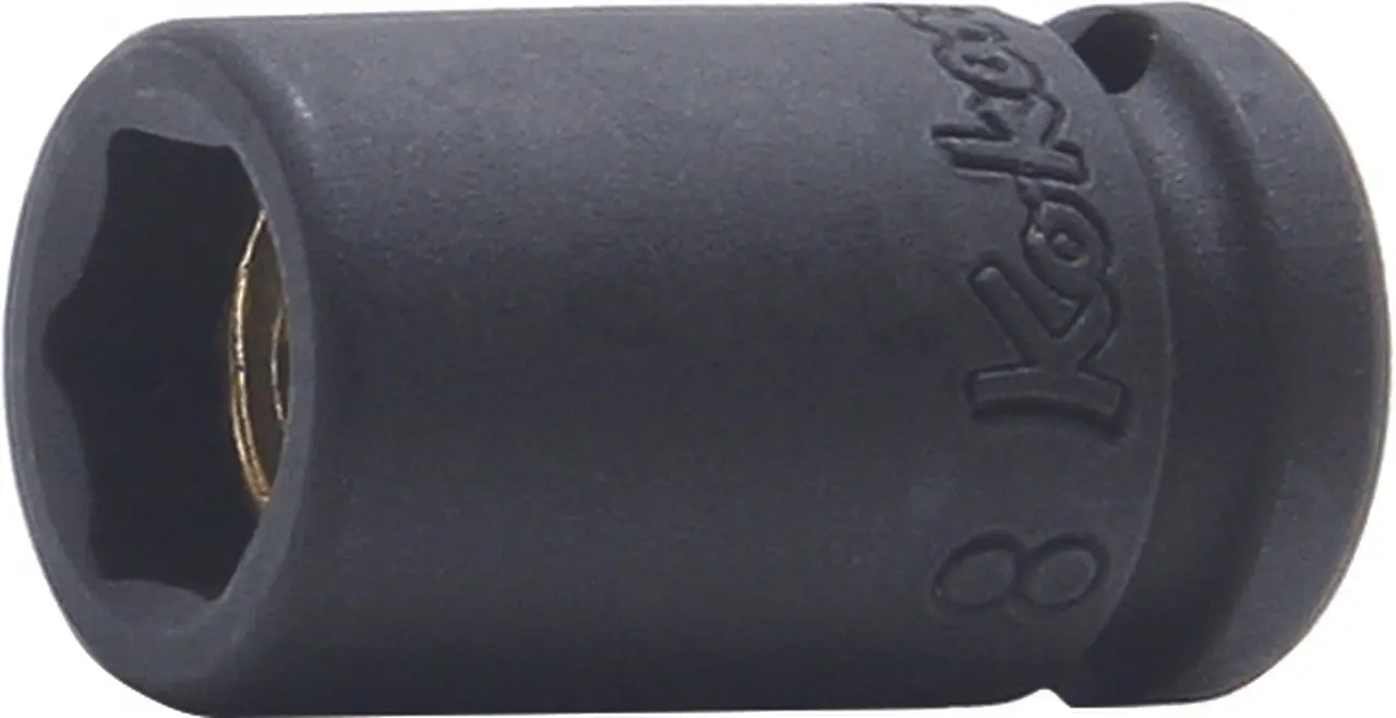 1/4 Sq. Dr. Socket 12mm 6 point Length 25mm Magnet