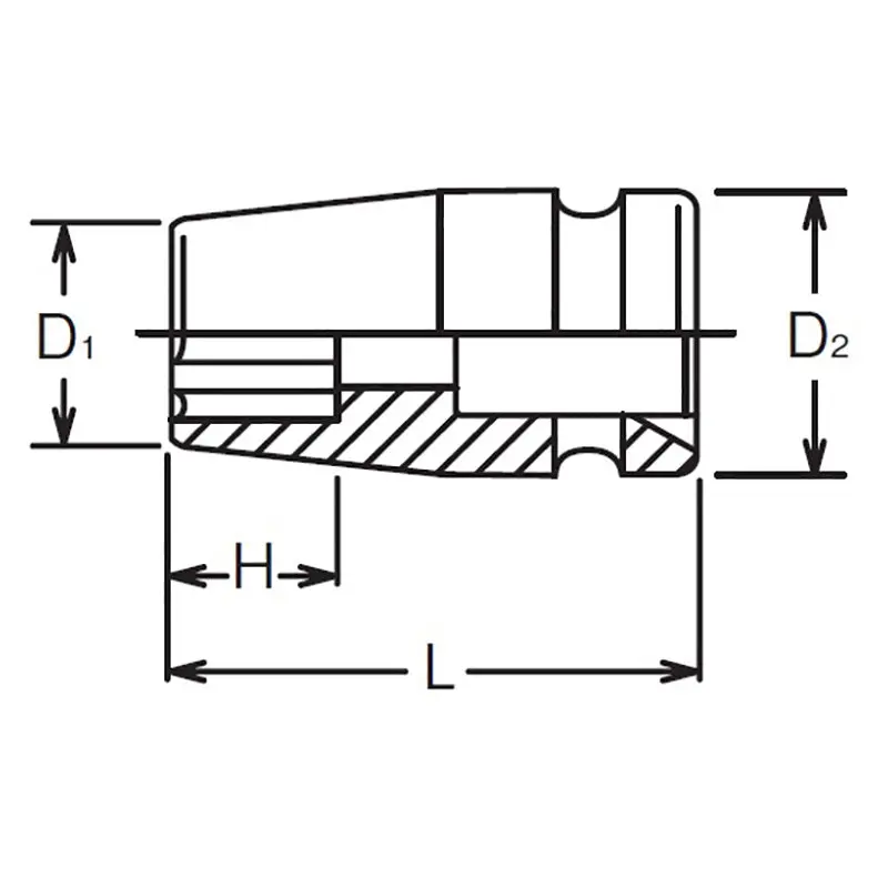 1/2 Sq. Dr. Socket 32mm Surface Drive Length 42mm - Image 2