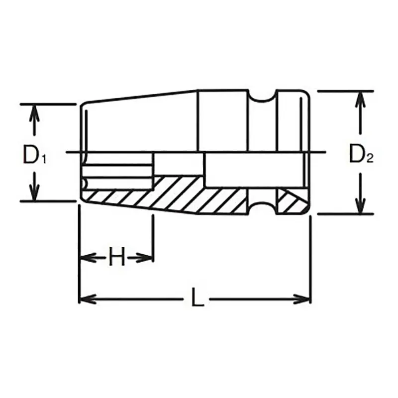 3/8 Sq. Dr. Socket 6mm Surface Length 32mm - Image 2