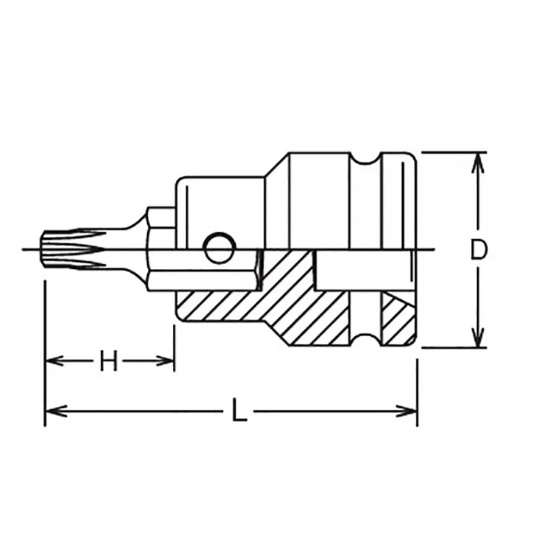 1 Sq. Dr. Bit Socket TORX® T55 Length 92mm - Image 2