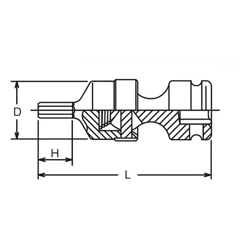 3/8 Sq. Dr. Universal Bit Socket  8mm Hex Length 74mm - Image 2