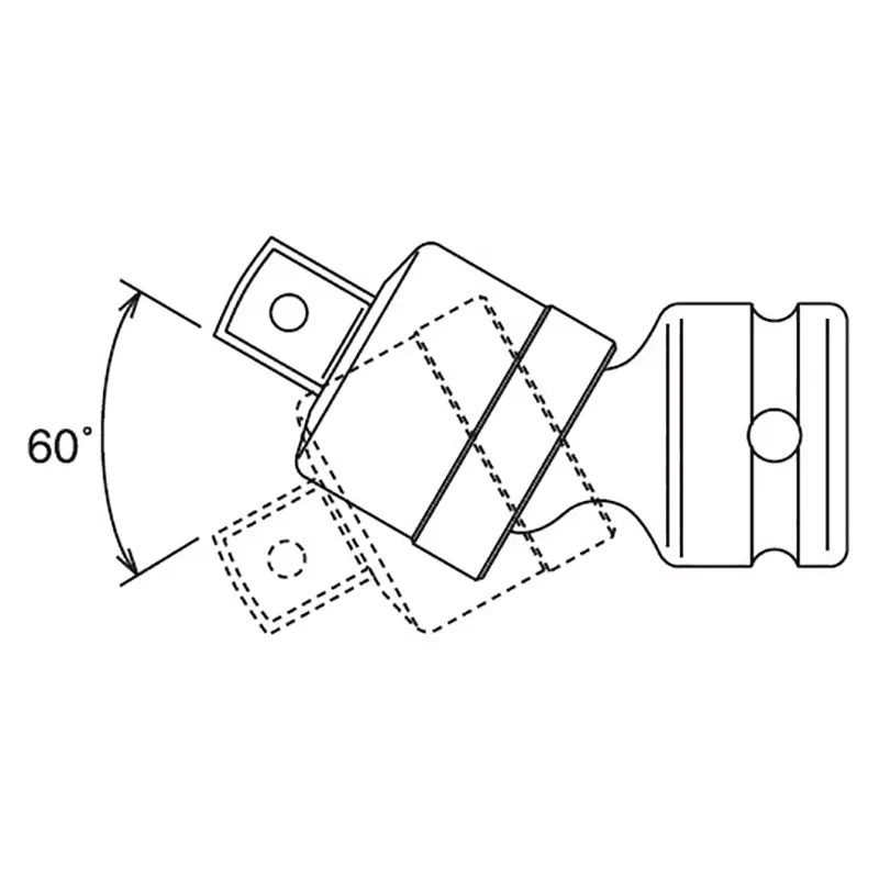 1/2 Sq. Dr. Universal Joint 1/2 Square Length 74mm Pin type - Image 3