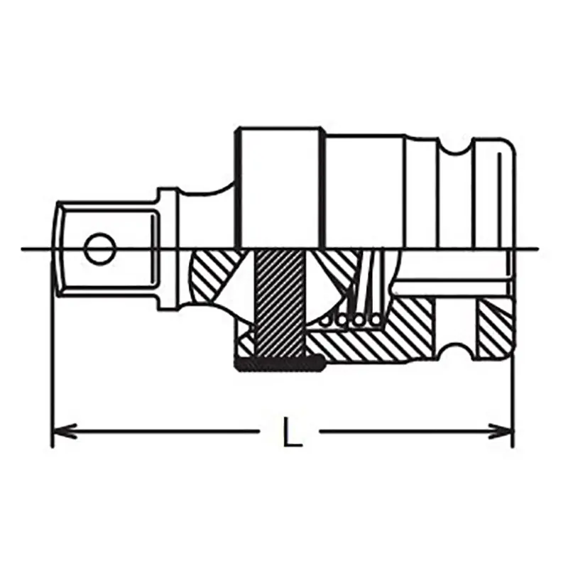 3/8 Sq. Dr. Impact Ball Type Universal Joint - Length 48mm - Image 2