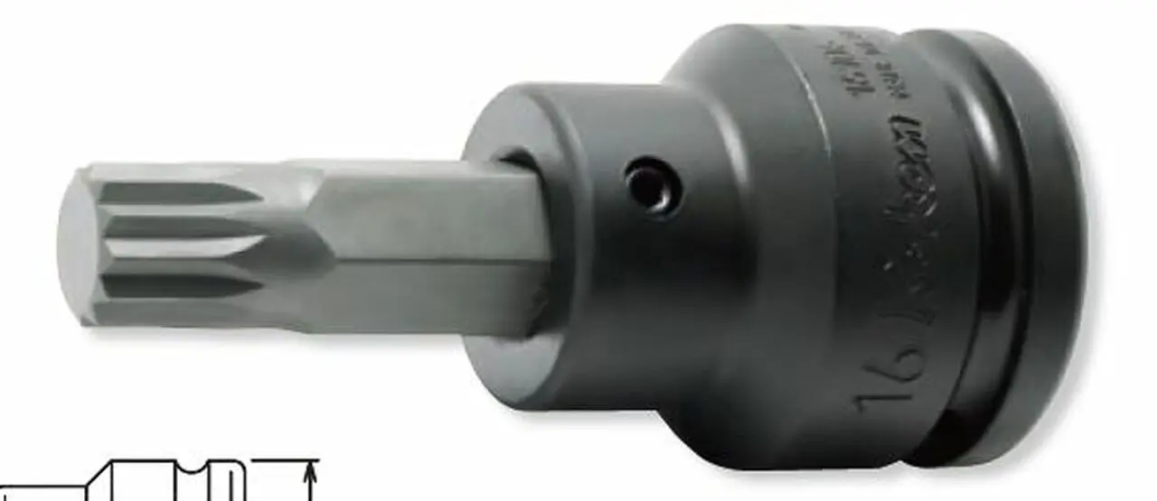 3/4 Sq. Dr. Bit Socket XZN M18 Triple Square Length 76mm