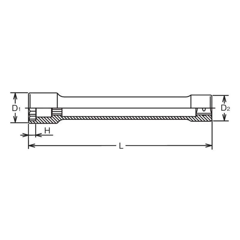 3/4 Sq. Dr. Extra Long Wheel Nut Socket 33mm 6 point Length 400mm - Image 2