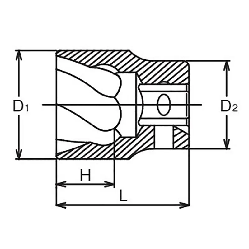 1/2 Sq. Dr. Nut Twister 25.4mm Length 42mm - Image 2
