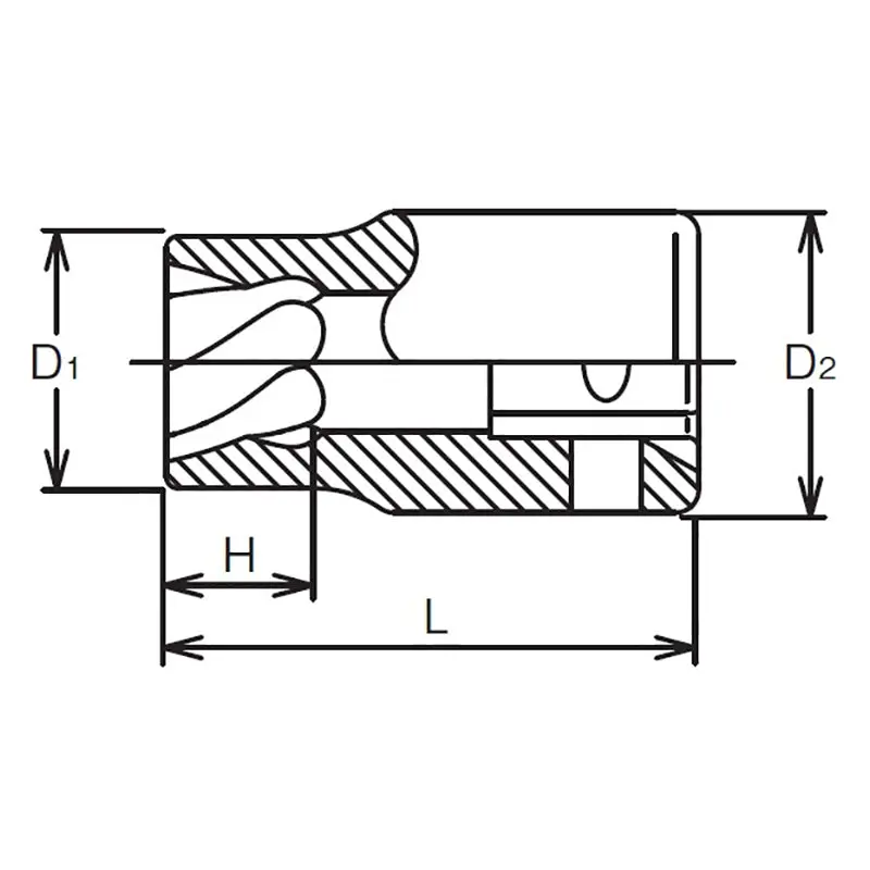 1/4 Sq. Dr. Nut Twister 4mm Length 23mm - Image 2