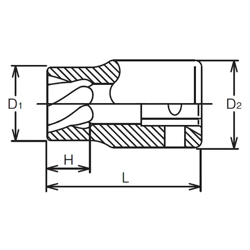 1/4 Sq. Dr. Nut Twister 9.5mm Length 23mm - Image 2