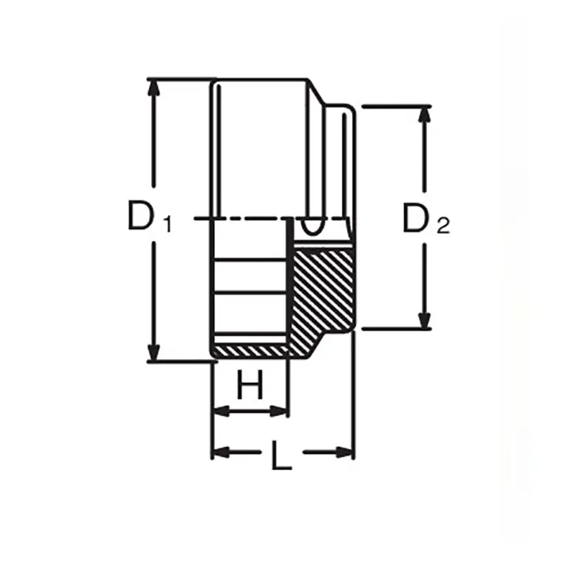 3/8 Sq. Dr. Socket  32mm 6 point Length 24mm - Image 2