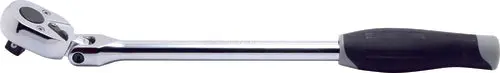 3/8 Sq. Dr. Ratchet Handle  24 teeth Locking Flexible Head Length 285mm Push Button Plastic Handle