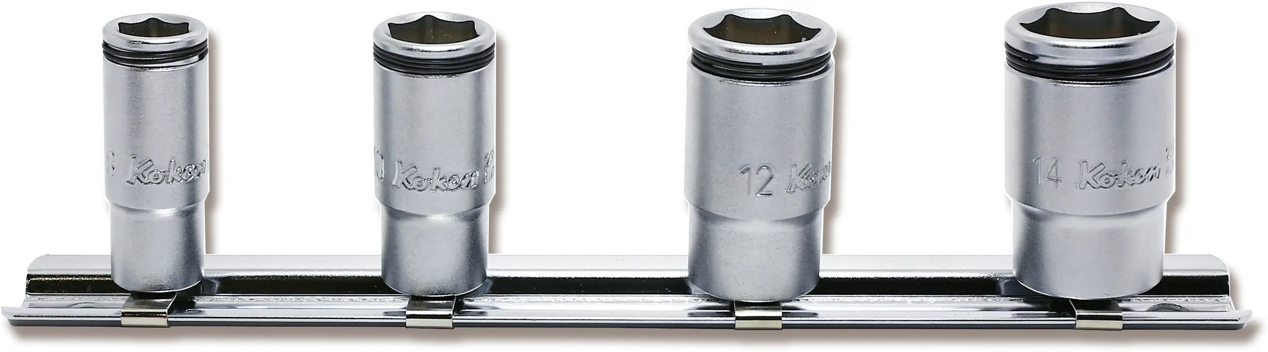 1/4 Sq. Dr. Socket set 8-14mm Nut Grip 4 pieces