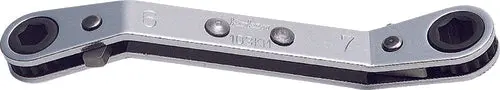 Ratcheting Ring Wrench  1/4x5/16 12 point Length 108mm Reversible