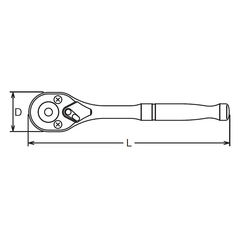 1/4 Hex Dr. Bit Ratchet Handle 1/4 For 1/4H Bit Length 125mm - Image 3