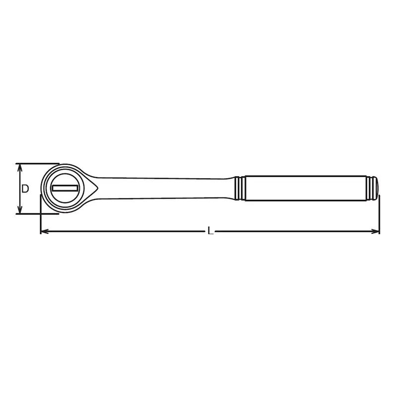 1/4 Sq. Dr. Ratchet Handle 44 teeth Length 125mm Metal Handle - Image 3