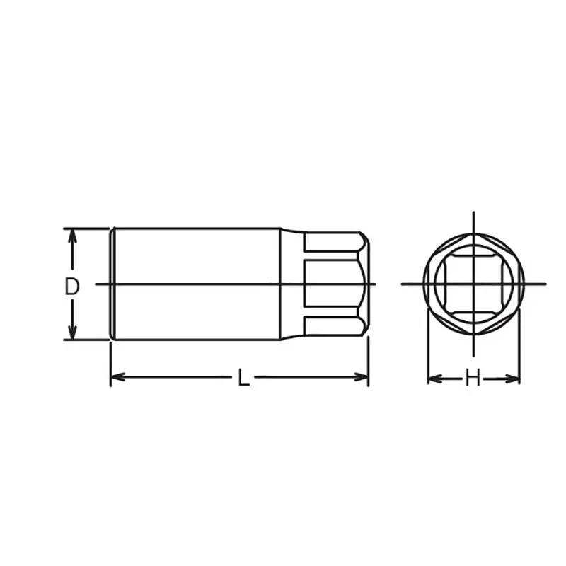 1/2 Sq. Dr. Stud puller 11mm 21mm Hex Length 75mm - Image 2