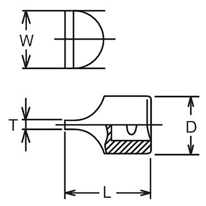 1/2 Sq. Dr. Bit Socket Slotted 3.7 x 24mm  Length 40mm - Image 2