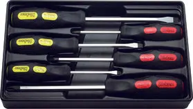 Screwdriver Set PH1-2-3/SL5-6-8 ABS Tray 6 pieces