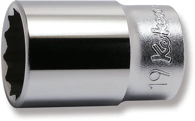3/8 Sq. Dr. Socket 19mm 12 point Length 40mm