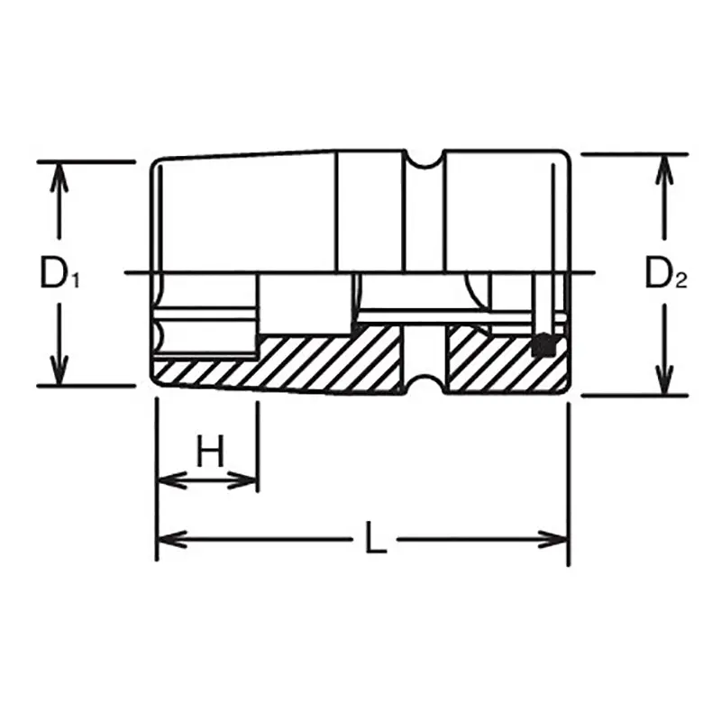 3/4 Sq. Dr. Socket 32mm 6 point 70mm Sleeve Drive - Image 2