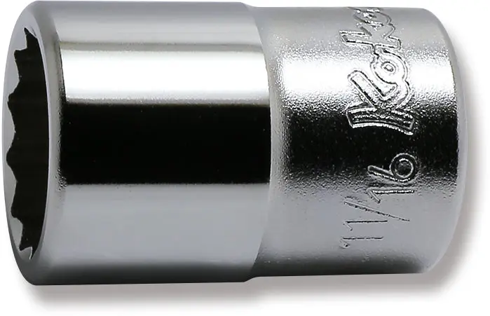 1/2 Sq. Dr. Chrome SAE 12 Point Socket 11/16"