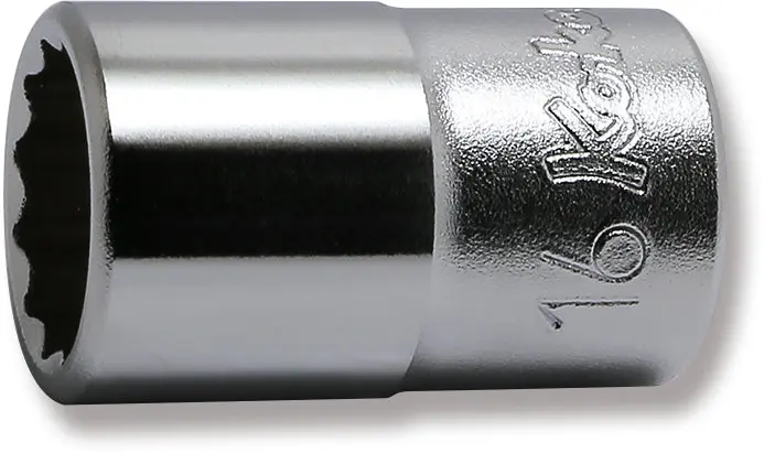 1/2 Sq. Dr. Chrome Metric 12 Point Socket 16mm