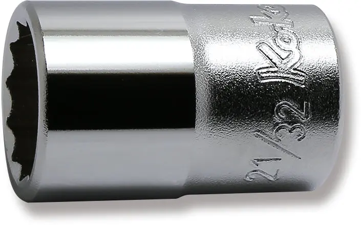 1/2 Sq. Dr. Chrome SAE 12 Point Socket 21/32"