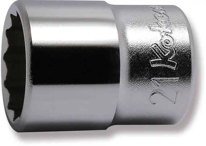 1/2 Sq. Dr. Chrome Metric 12 Point Socket  21mm